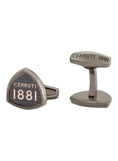 CERRUTI 1881 Stainless Steel Logo Cufflinks