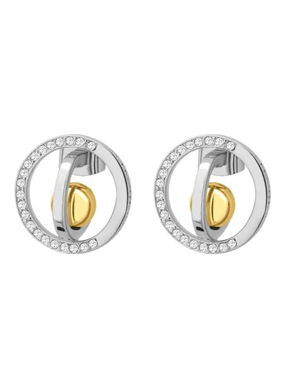 CERRUTI 1881 Stone Studded Rhodium Stud Earrings