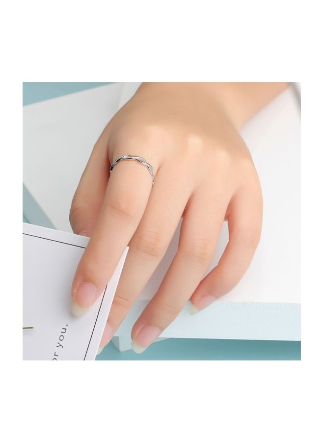 خاتم مَجدُول من الفضة الإسترليني عيار 925 - Image 4