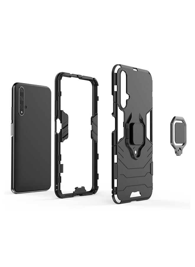 Protective Case Cover With Finger Ring For Huawei Nova 5T Black - Image 3