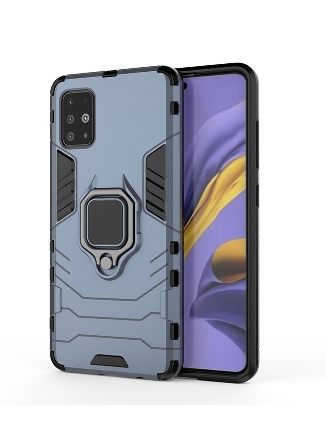 Protective Case Cover With Finger Ring For Samsung Galaxy A51 Blue - Image 1