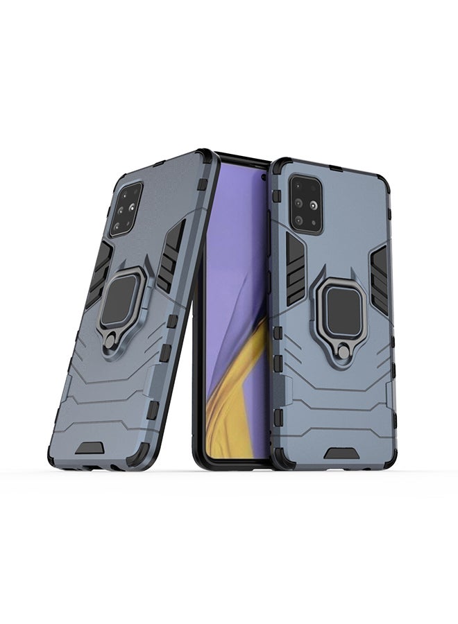 Protective Case Cover With Finger Ring For Samsung Galaxy A51 Blue - Image 3