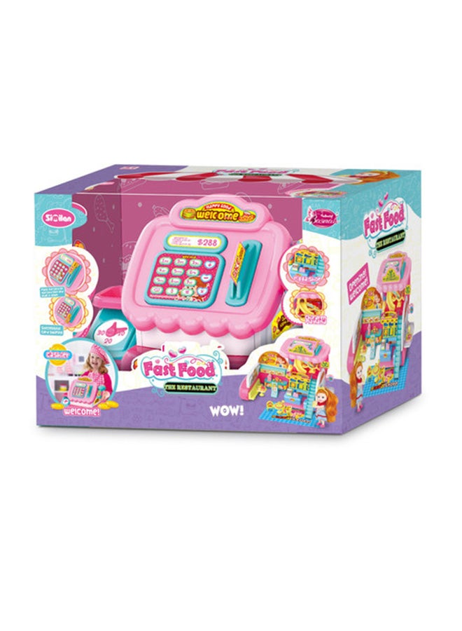 Basmah Cash Register Pretend Play Set 21x48x21cm - Image 3