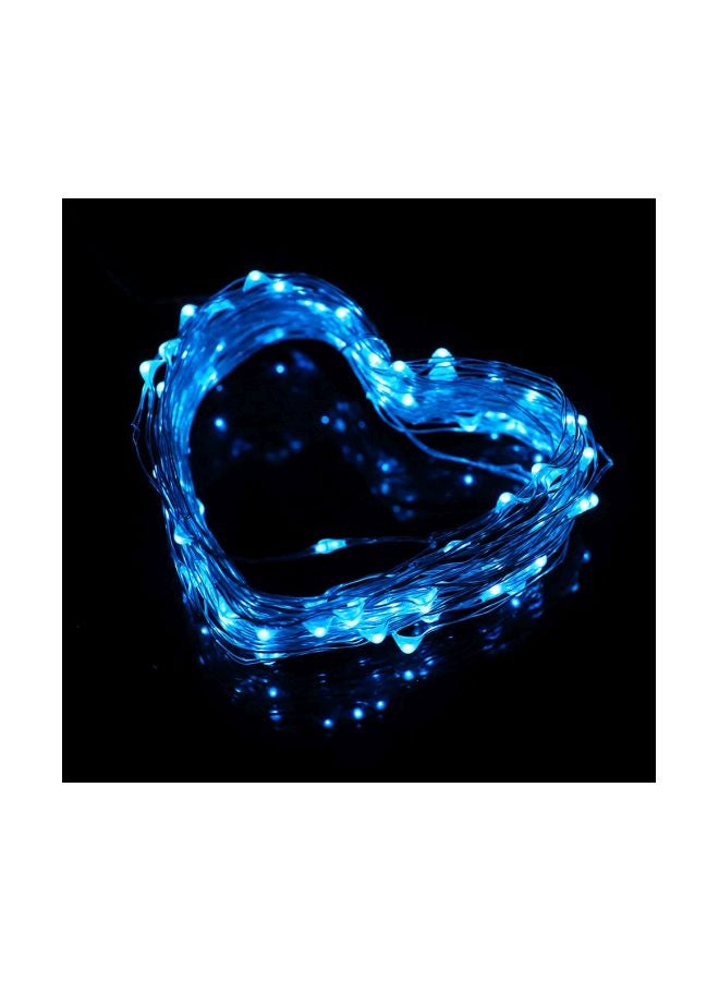 شريط إضاءة LED بسلك نحاسي يعمل بالطاقة الشمسية للحديقة أزرق 12 x7 x7سم - Image 2