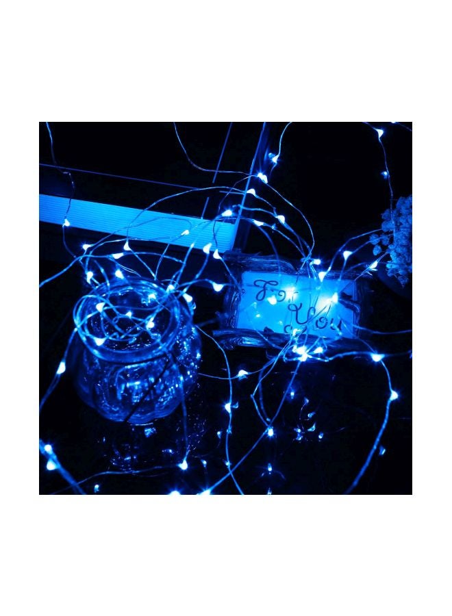 شريط إضاءة LED بسلك نحاسي يعمل بالطاقة الشمسية للحديقة أزرق 12 x7 x7سم - Image 3