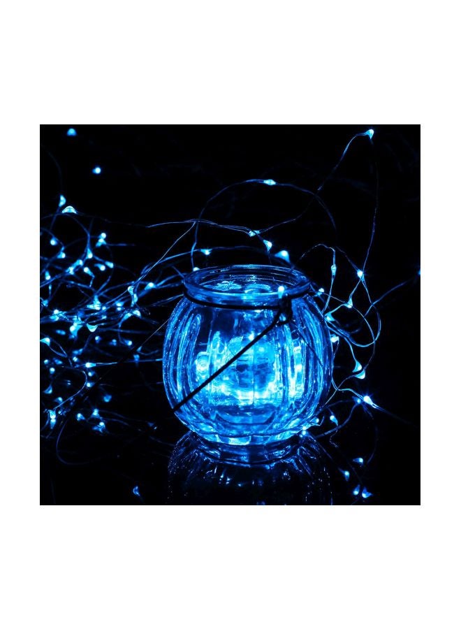 شريط إضاءة LED بسلك نحاسي يعمل بالطاقة الشمسية للحديقة أزرق 12 x7 x7سم - Image 4