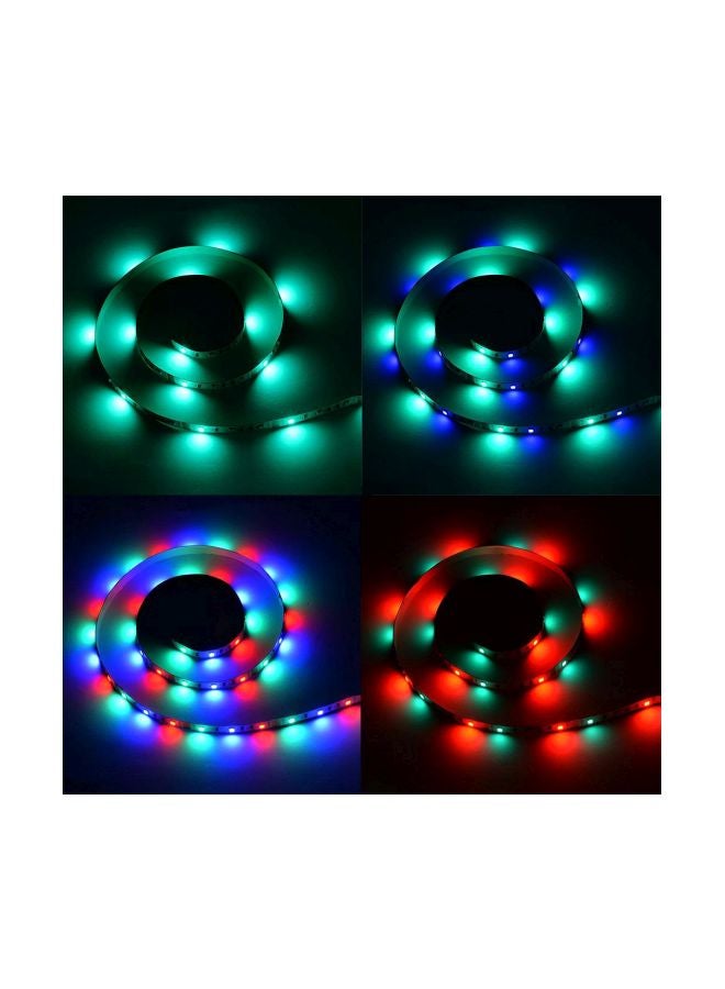 ماركة غير محددة - شريط إضاءة LED بإضاءة متعدّدة الألوان RGB مع جهاز تحكّم عن بعد متعدد الألوان 20 x2 x18سم - Image 1