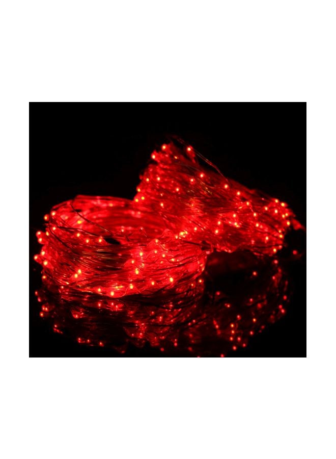شريط إضاءة LED للزينة يعمل بالطاقة الشمسية أحمر 12 x7 x7سم - Image 3