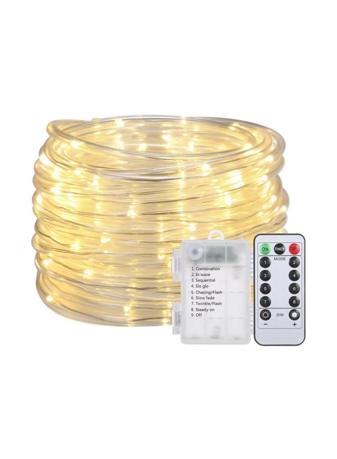 حبل إضاءة LED يعمل بالبطارية مع جهاز تحكم عن بعد أبيض دافئ 15x7x15سم - Image 1