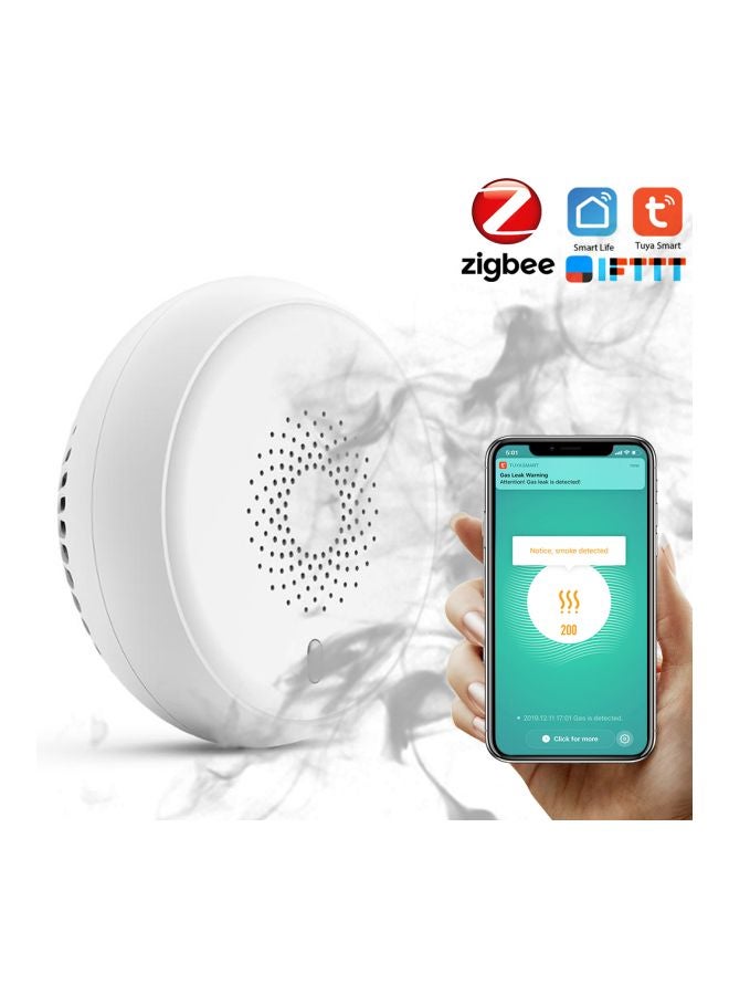 Generic - Wi-Fi Smoke Detector Sensor Security System White - Image 1