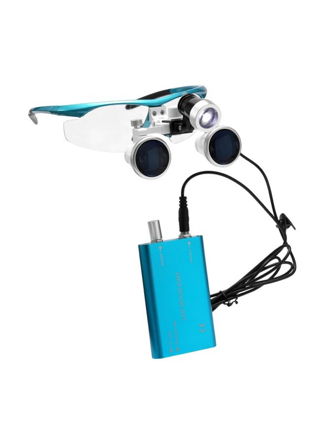 Surgical Medical Binocular Loupes Optical Glasses With LED Headlight Blue 16.50x7x15.50cm