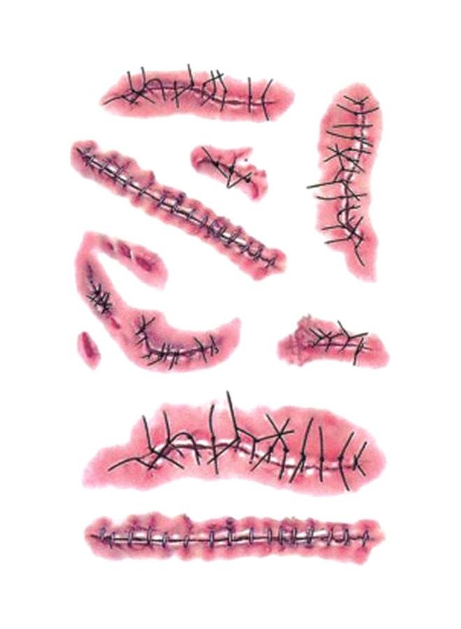 ملصق تاتو مؤقت مقاوم للماء أحمر وأسود