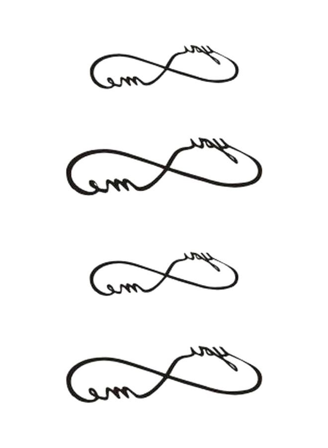 Waterproof Temporary Tattoo Stickers Black