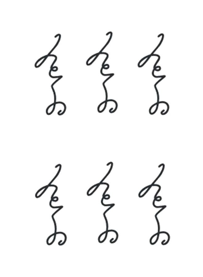 Waterproof Tattoo Stickers Black