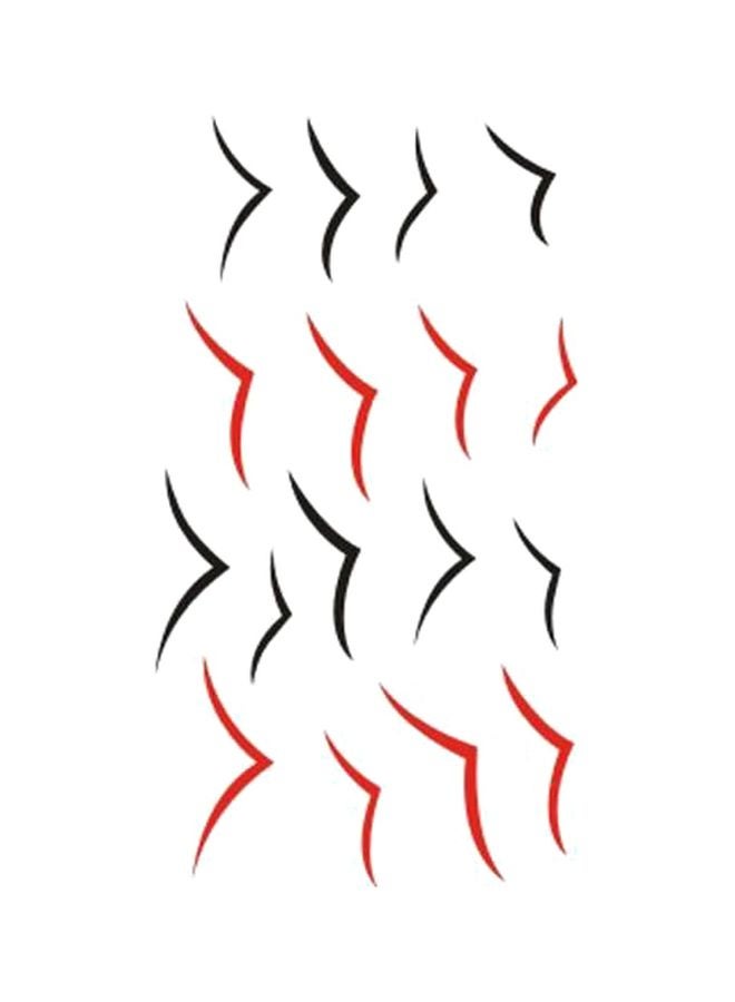 Waterproof Tattoo Stickers Red/Black