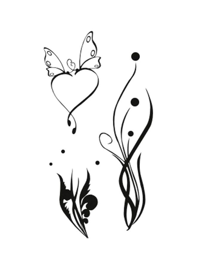 Waterproof Temporary Tattoo Sticker Black