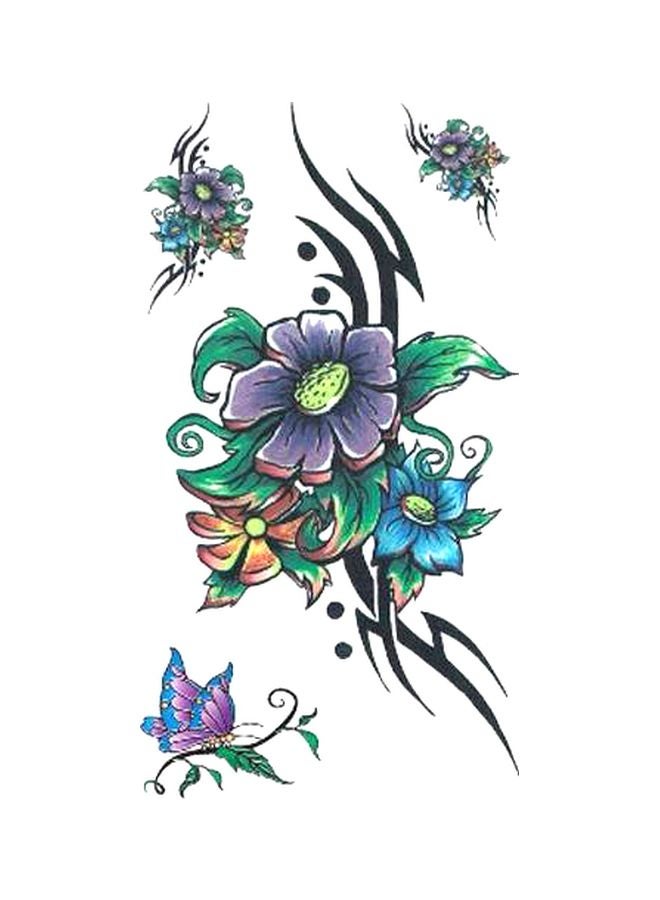 Waterproof Tattoo Stickers Purple/Blue/Green