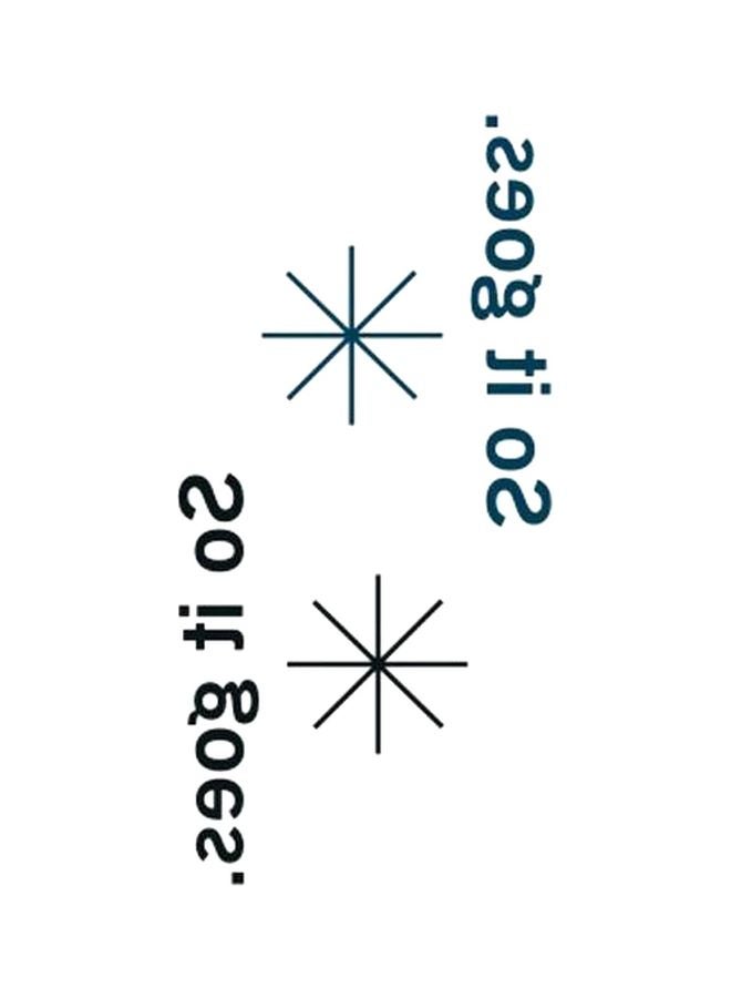 4-Piece Waterproof Temporary Tattoo Sticker Blue/Black