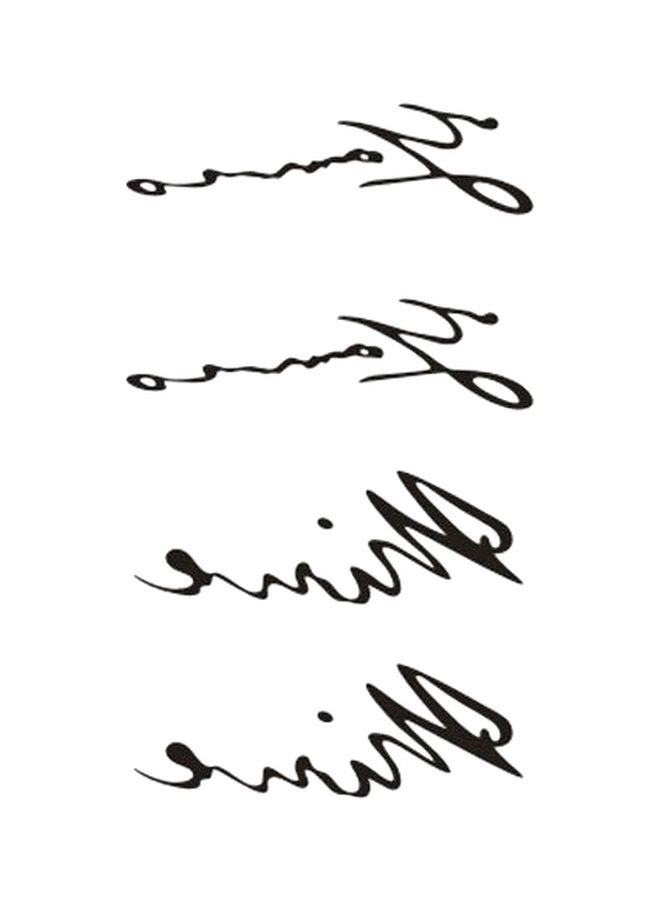 Waterproof Temporary Tattoo Sticker Black