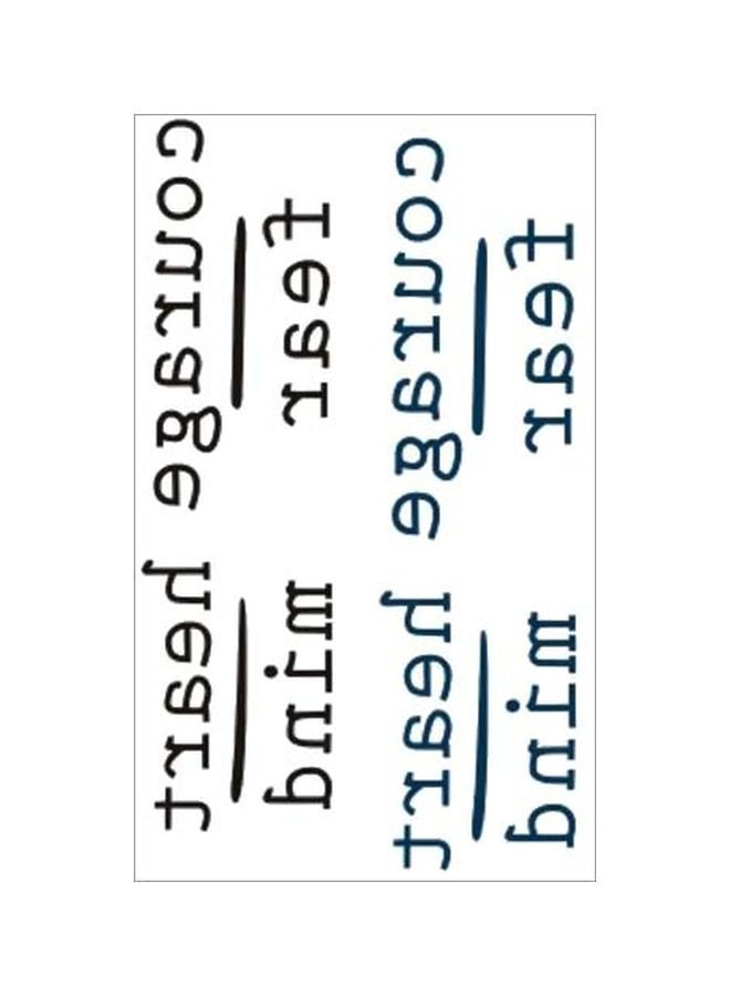 Waterproof Temporary Tattoo Sticker Black/Green