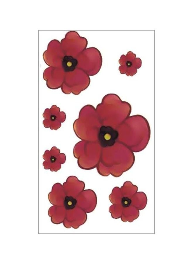 Waterproof Temporary Tattoo Stickers Red/Black