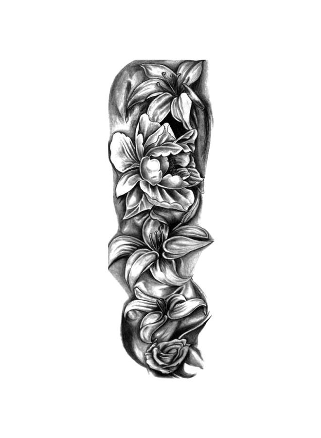 ملصق تاتو مؤقت مقاوم للماء رمادي