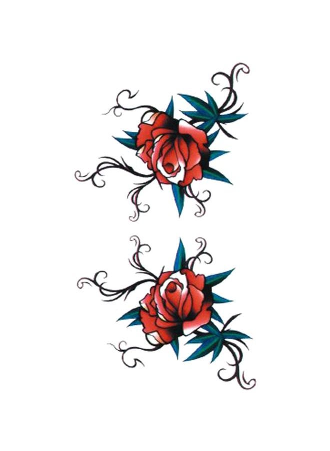 Waterproof Temporary Tattoo Stickers Red/Blue/Black