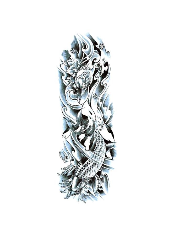 ملصق تاتو مؤقت مقاوم للماء رمادي