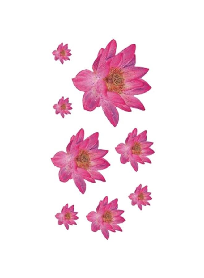 Waterproof Temporary Tattoo Stickers Pink/Brown