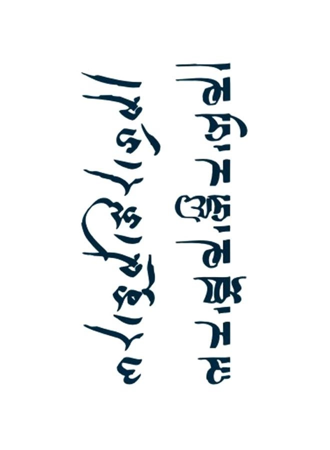 ملصق تاتو مؤقت مقاوم للماء أزرق