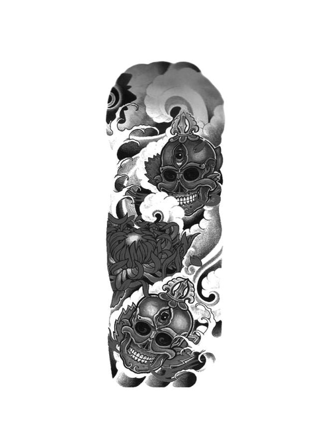 ملصقات تاتو مضادة للماء أسود/ رمادي