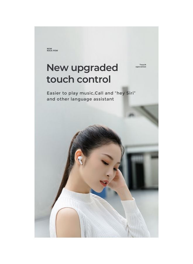 Rock Pow In Ear Wireless Earbuds White  - Image 5