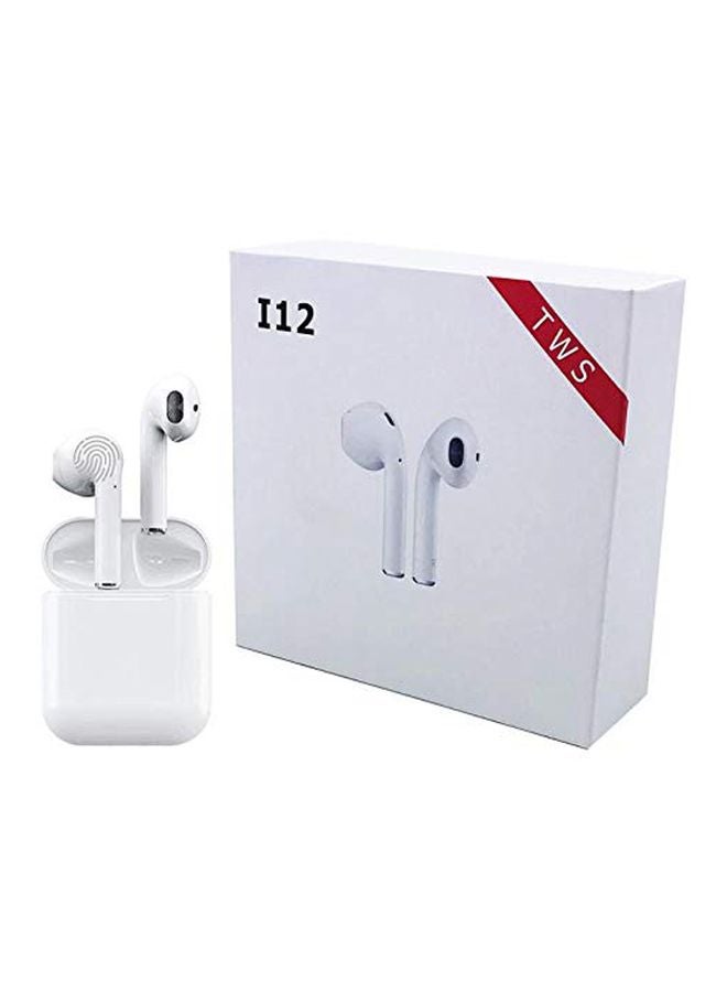 Generic - I12 TWS Bluetooth In-Ear Earbuds With Charging Case White - Image 1