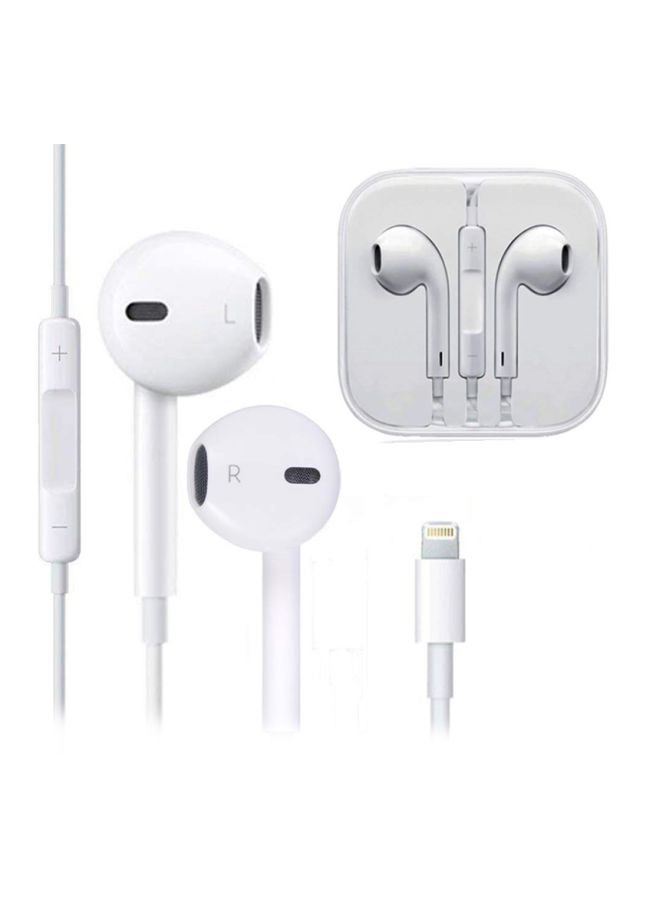 Generic - Wired In-Ear Earphones With Mic For Apple iPhone White - Image 1