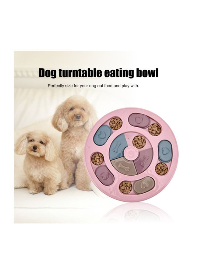 وعاء طعام دوار للحيوانات الأليفة وردي 24سم - Image 2
