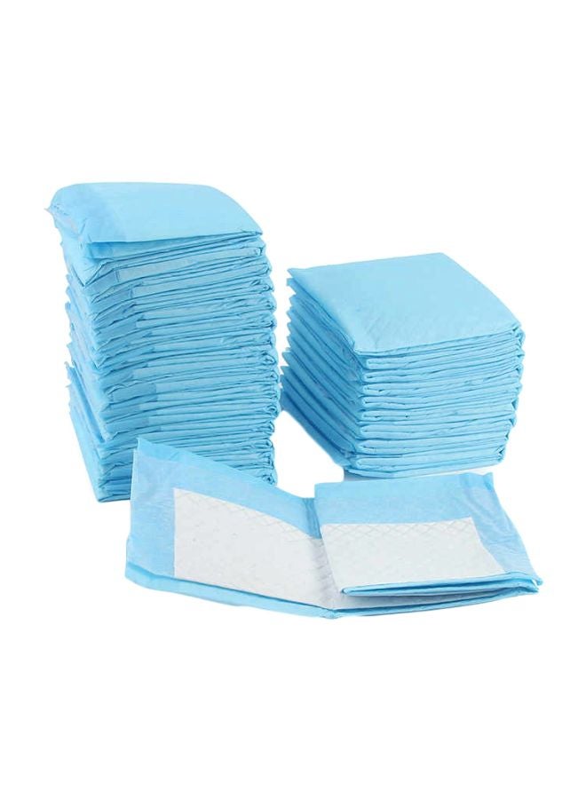 50-Piece Pet Diaper Training Pad White/Blue - Image 1