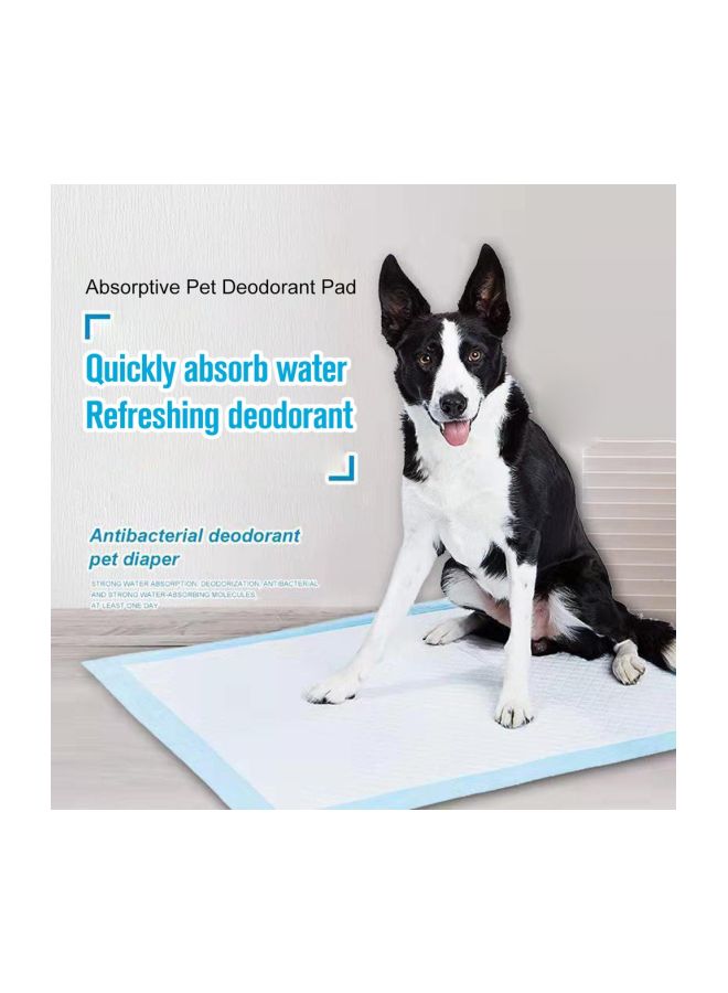 50-Piece Pet Diaper Training Pad White/Blue - Image 3