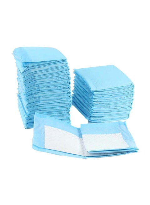 40-Piece Pet Diaper Training Pad White/Blue
