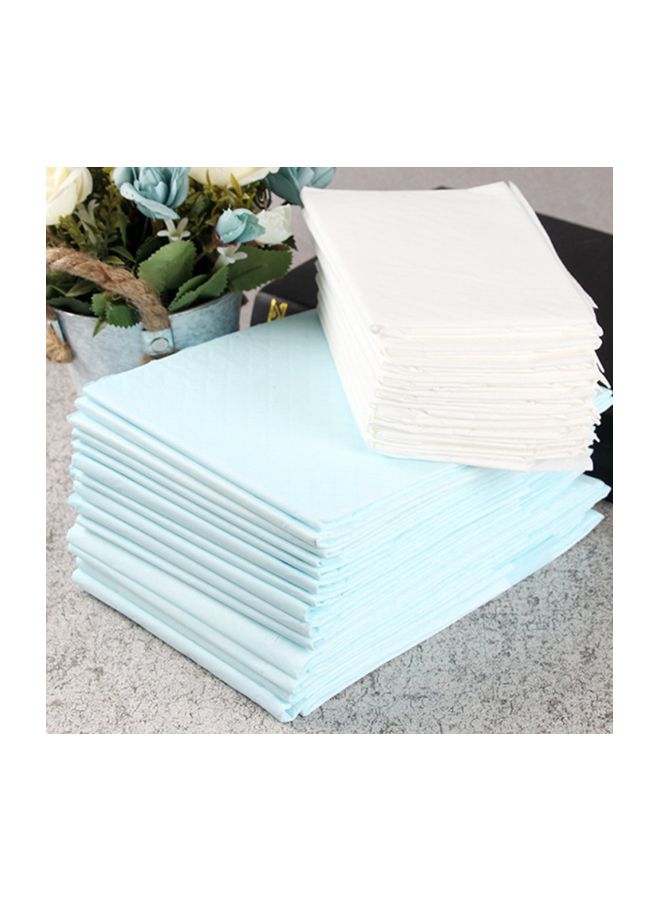 40-Piece Pet Diaper Training Pad White/Blue