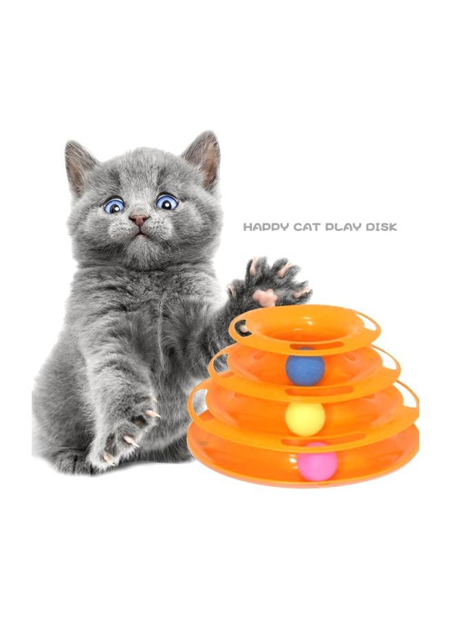 لعبة مسار المرح الدوارة من 3 طبقات مع كرة برتقالي/أخضر - Image 2