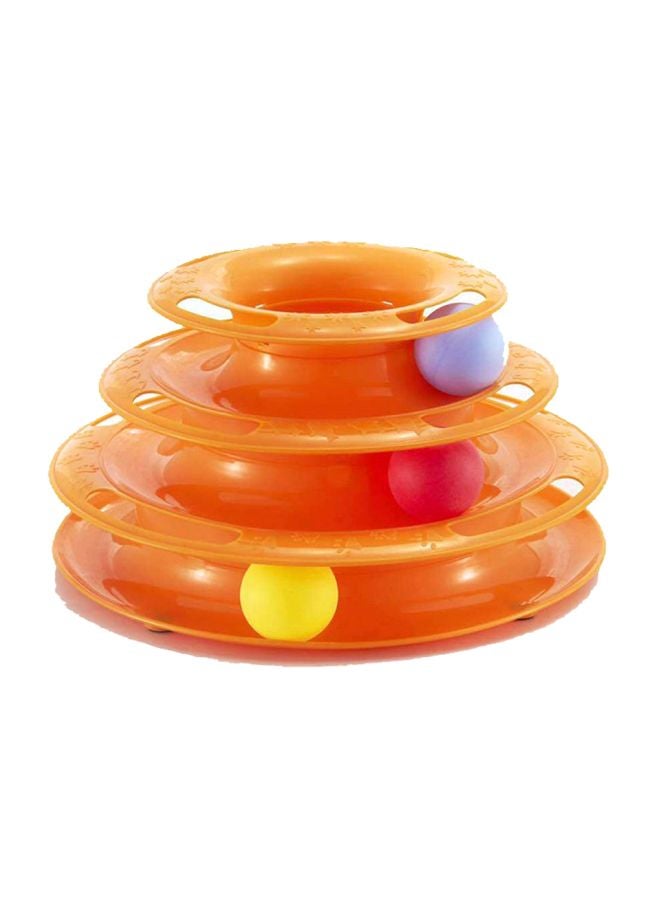 لعبة مسار المرح الدوارة من 3 طبقات مع كرة برتقالي/أخضر - Image 3