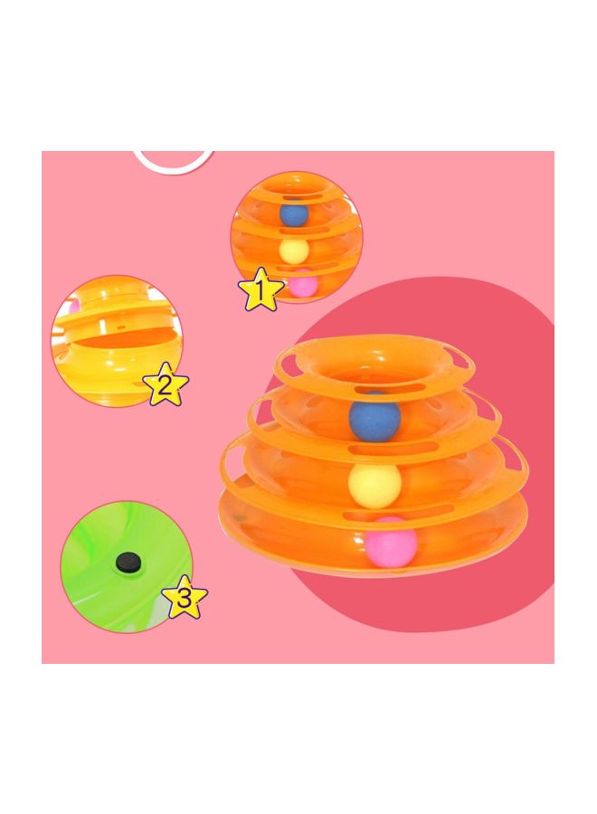 لعبة مسار المرح الدوارة من 3 طبقات مع كرة برتقالي/أخضر - Image 4