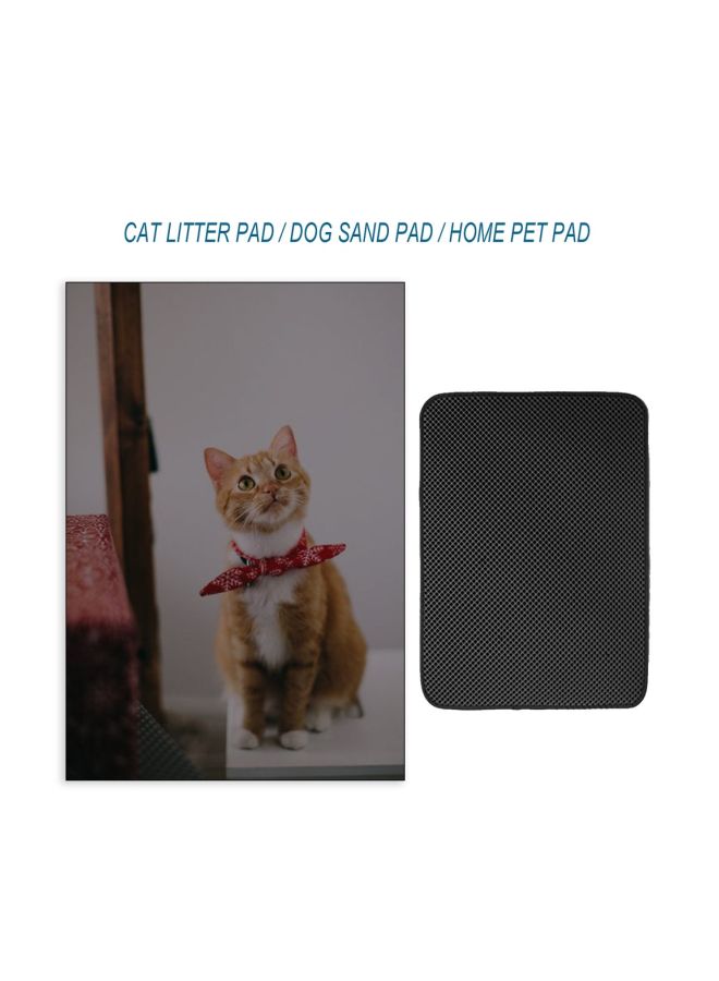 Double-Layer Cat Litter Mat Black - Image 2