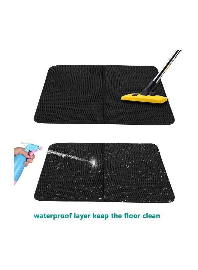 Double-Layer Cat Litter Mat Black - Image 4