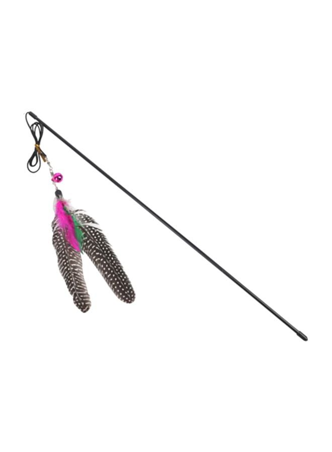 Generic Teaser Interactive Toy Rod With Bell And Feather Multicolour  - Image 1