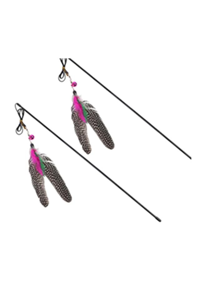 Generic Teaser Interactive Toy Rod With Bell And Feather Multicolour  - Image 3