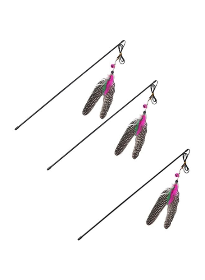 Generic Teaser Interactive Toy Rod With Bell And Feather Multicolour  - Image 5