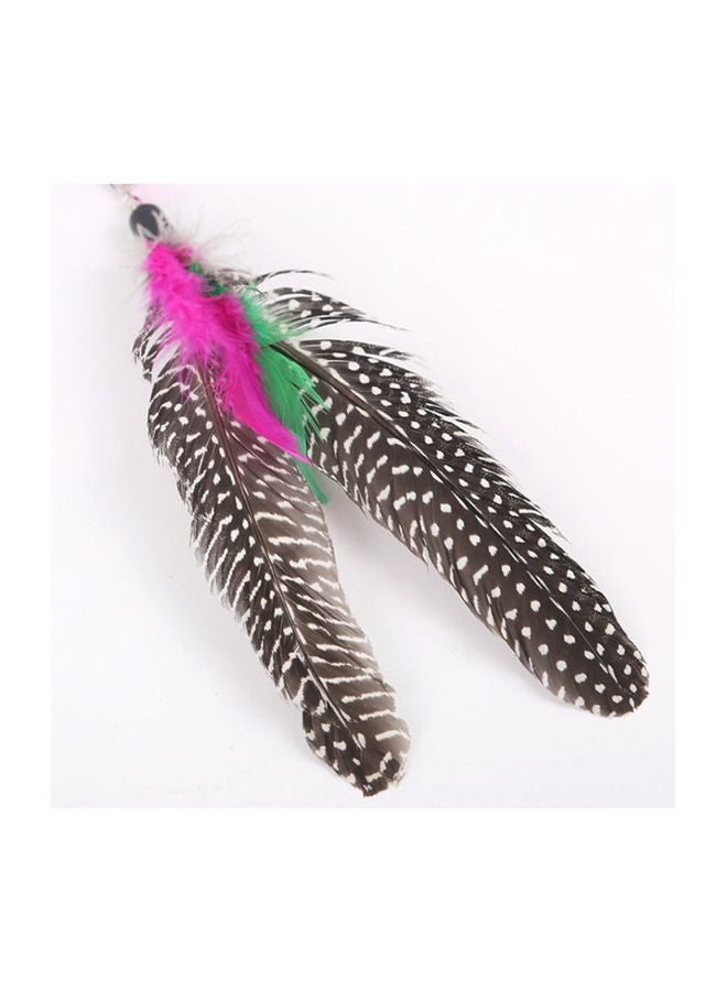 Teaser Interactive Toy Rod With Bell And Feather Multicolour
