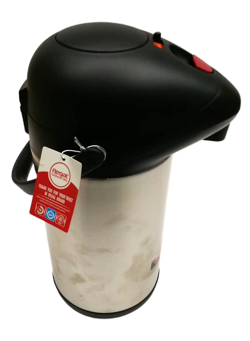 Air Pot Vacuum Flask Silver/Black 4Liters