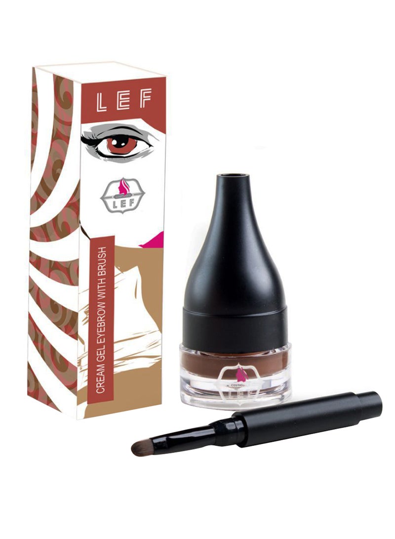 Waterproof Eyebrow Cream Gel With Brush 01 Dark Brown - Image 2